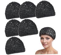 Avvolgimento per capelli tubi, 6pcs elastici elastrici della rete di domenicani, a maglie morbide rete per pressa di seta per donne che dormono, lunghi ricci dritti