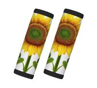 Avvolgimento per maniglia del bagaglio con girasoli rivolti verso il cielo, 2 pezzi, per borse da viaggio, valigie, trolley e altri bagagli.
