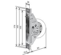 Avvolgitore a semincasso SIGMA P5 per tapparelle (Interassi 155mm,165mm, 176mm)