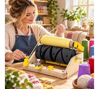 Avvolgitore Automatico Di Lana,Gomitoli Rapidi Per Uncinetto Black | Velocità Regolabile 0-400 Giri/Min, Avvolgimento Uniforme, Fino A 550 G Per Gomitolo, Filati Ordinati Per Lavori Più Facili.