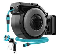 Cecotec Avvolgitubo da Giardino 20m HydroShell 200 Pro. Automatico SlowReturn e Smooth, Tubo 3 Strati, Spazzole, Pistola 8 Funzioni con Serbatoio, Innaffia Perfettamente Ogni Angolo del Tuo Giardino