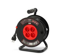 Velamp REEL-FR-25 - Prolunga elettrica da 25 m, con avvolgitore a 4 prese, 16 A,