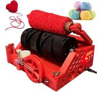 Avvolgitore Elettrico per Filati, Macchina Avvolgitrice Automatica per Filati, Misura Massima 20000 Metri, Rilevatore di Lunghezza Integrato, Funzione di Pausa Automatica, Display Digitale A 6 Red