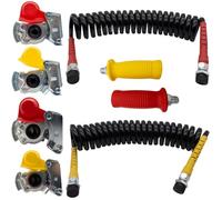 Avvolgitore M22 con protezione in plastica rossa e gialla, testa frizione con valvola e senza valvola, in usilio per accoppiamento M16, avvolgitore pneumatico, tubo dell'aria compressa per camion