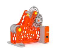 Avvolgitore Manuale per Bobine di Filamento per Stampanti 3D, Strumento di Riavvolgimento a Manovella con Telaio Modulare Rimovibile, Avvolgimento Uniforme per Bobine di Filamenti da 1 Kg Orange B