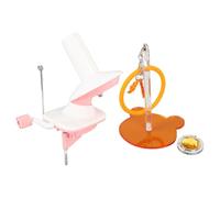 Avvolgitore per filato, Torta per Torta a Filato Operato a Mano con Pinza da Scrivania Loop da Polso in Silicone, Piatto Acrilico Trasparente Portatile, Cuscinetti in Silicone