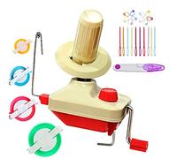 Avvolgitore per palline di filato, avvolgitore manuale per lana a sfera in fibra di filato Swift a mano per famiglia + 1PS forbici+1 Set 4 Taglia pompon + 20PCS plastic pin buckle
