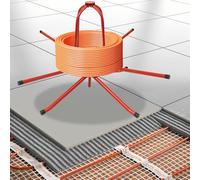 Avvolgitore per riscaldamento a pavimento, per la posa e lo svolgimento di tubi di riscaldamento PEX PERT, ecc. (doppio cuscinetto)