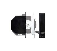 Avvolgitore Per tapparelle a semincasso nero completo di placca in plastica e cintino grigio da 20 mm x 5,5 mt.