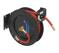 Sealey Retrattile Tubo Aria Acciaio Rocchetto 8 Metri 10mm Id Gomma Tubo SA84