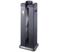 Avvolgitrice automatica per ombrelli bagnati con supporto dispenser, design portatile con 1000 sacchetti per ombrelli corti e lunghi (testa singola, nero)