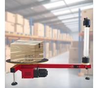 Avvolgitrice Elettrica Con Film Estensibile Da 25w, Avvolgitore Con Film Resistente Per Pallet E Scatole - Con Piattaforma Girevole Ausiliaria Da 15,7 220V