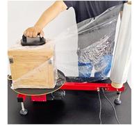 Avvolgitrice elettrica per pallet per spedizioni sicure, dispenser di film estensibile resistente con piattaforma girevole, ideale per imballaggi di magazzino e logistica