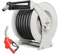 Avvolgitubo 25 mm x 15 m retrattile avvolgitubo carburante, 300 PSI, struttura in acciaio robusta, tamburo diesel industriale, giunto girevole per auto con ugello per serbatoio, bobina per navi da