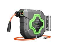 Avvolgitubo 5 * 8mm Automotive Aria Avvolgitubo Tubo Di Irrigazione Tubo Pneumatico Pu Filato Di Fissaggio Tubo Retrattile Automatico Retrattile Tamburo Tubo Flessibile Facile Da Usare(15m)