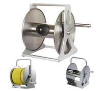 Avvolgitubo a parete in acciaio inossidabile, portagomma da giardino con ripiano, avvolgitore portatile per tubi dell'acqua per terrazze agricole cortili uso esterno