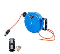 Avvolgitubo Aria Compressa Retrattile | ABS 10m Tubo PU 8mm Montaggio A Parete | Avvolgitubo Automatico 180° Rotazione Officina Riparazione Auto Utensili Pneumatici