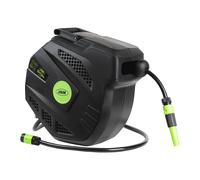 Avvolgitubo Automatico Acqua Giardino Girevole Autoavvolgente con Pompa da 15mt