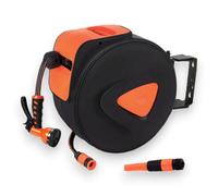 Avvolgitubo automatico da giardino completo di tubo 20 mt