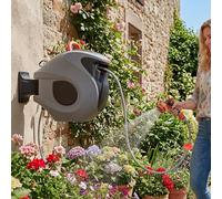 Avvolgitubo Automatico in PP, per Irrigazione Giardino, Grigio, 30m