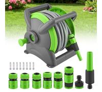Avvolgitubo Automatico Retrattile 20m, Avvolgitubo da Giardino ad Aria Compressa, Fissaggio a Parete Girevole 180°, Canna Acqua Giardino per Irrigazione Giardino Orto e Pulizia Domestica