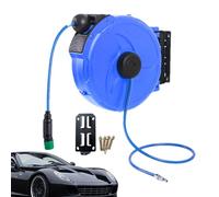 Avvolgitubo Automatico,Supporto a Cavalletto Retrattile Resistente 12 Metri - Avvolgitubo Automatico Per Giardino,Per Casa, Esterno, Lavatrice, Cortile, Garage, Negozio E Giardinaggio