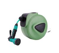 Avvolgitubo Avvolgitubo Retrattile Automatico Da 1/2 "X33 Ft Con Ugello For Montaggio A Parete 4S Shop Car Wash Di Irrigazione Da Giardino Staffa Girevole A 180 ° Facile Da Usare