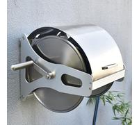 Avvolgitubo da Giardino con Maniglia Girevole, Robusto Rullo for Tubo da Giardino for Giardino, Patio, Attrezzo da Giardinaggio in Acciaio Inox