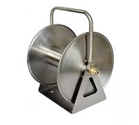 Avvolgitubo da giardino in acciaio inossidabile, supporto per tubo dell'acqua resistente a parete e pavimento, per riporre oggetti all'aperto