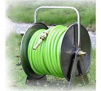 Avvolgitubo da giardino in acciaio inox, montabile a parete/pavimento con manovella per una facile irrigazione, avvolgitubo in metallo resistente per le esigenze del tuo giardino