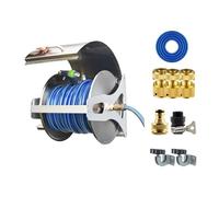 Avvolgitubo da giardino in acciaio inox, retrattile, montaggio a parete/pavimento, ideale per irrigazione piante, lavaggio auto e patio