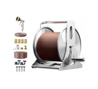 Avvolgitubo da giardino - Kit di supporto a parete in acciaio inox per irrigazione efficiente in giardini, prati e terrazze agricole