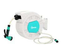 Avvolgitubo da giardino Outsunny 20+2 m Blocco con ritorno automatico