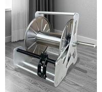 Avvolgitubo da Giardino Resistente, Portatubo in Acciaio Inox con Manovella, for Casa, Irrigazione, Terrazze, Prati, Montaggio a Parete/Pavimento