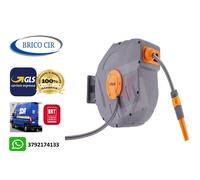 AVVOLGITUBO DA MURO 20 MT DA 1/2'' RIAVVOLGIMENTO AUTOMATICO TUBO ACQUA GIARDINO