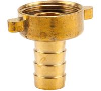 Gardena Raccordo a vite per tubo da giardino: presa per rubinetto composta da ghiera e dato in ottone di qualità, filetto 26.5 mm (G 3/4 pollice), per tubi da 13 mm (1/2 pollice) (7140-20)