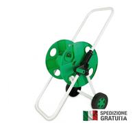 Avvolgitubo Giardino Carrello 50m 1/2" Professionale Ruote Irrigazione Esterno