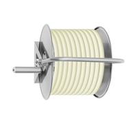 Avvolgitubo in acciaio inox, 40 m, avvolgitubo da giardino con manovella per tubi da 16 x 12 mm, supporto per tubo da parete e pavimento, conservazione manuale per giardino e esterni