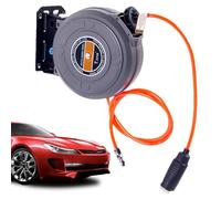 Avvolgitubo per aria - Blocco riavvolgimento automatico, stoccaggio tubo pneumatico in PU da 6 metri, supporto a parete girevole a 180 gradi, involucro in polipropilene resistente agli urti | Adatto p