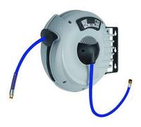 Avvolgitubo per aria compressa/acqua, tubo in PU ø 12 x 8, velocità di funzionamento. Max. 40 °C, PN max. 15 bar, G 1/4, lunghezza tubo 12 m