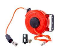 Avvolgitubo Per Compressore D'aria - 6 M 19,69 Piedi 300 PSI, Montaggio A Parete, Bobina Chiusa, Girevole A 180° Con Riavvolgimento Automatico Custodia In Polipropilene Con PU Ibrido | Supporto