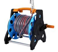 Avvolgitubo per Esterni - Carrello Portatubo Portatile, Grande Carrello per Tubi Da Esterno | Contenitore per Tubo 'acqua Con Ruote, Installazione per Lavaggio Auto in Giardino, Design Telaio