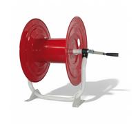 Avvolgitubo per irrorazione a staffa in acciaio completo di raccordi