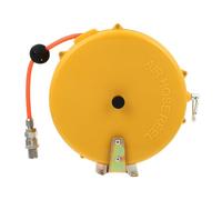 Avvolgitubo Pneumatico Automatico Retrattile 8m per Officina e Fabbrica | Lega e ABS, Protezione Esterna del Corpo, Giallo, Riduce Grovigli e Facilita il Riordino