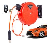 Avvolgitubo pneumatico, avvolgitubo compressore d'aria - 10 m strumento di riavvolgimento automatico per ruote commerciali con supporto girevole e attacco rapido, strumento per tubo 'aria ad alte