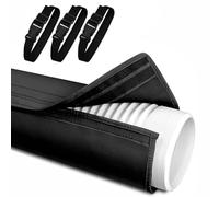 Avvolgitubo portatile AC per tubi di diametro 12,7 cm e 15 cm, manicotto isolante per condotto, accessori per condizionatori d'aria (nero)