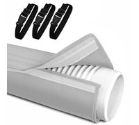 Avvolgitubo portatile AC per tubi di diametro 12,7 cm e 15 cm, manicotto isolante per condotto, accessori per condizionatori d'aria (grigio)