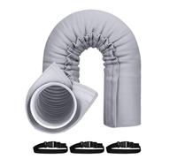 Avvolgitubo portatile CA: manicotto flessibile, protezione antipolvere per lo sfiato condotto termico | Accessorio per copertura isolante per tubi a risparmio energetico per casa, ufficio, apparta