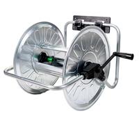 Avvolgitubo Portatile Manuale da Muro 50 mt in Acciaio Zincato Grigio Agrati