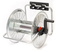 Avvolgitubo Portatile Manuale da Muro 80 mt in Acciaio Zincato Grigio Agrati